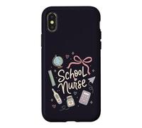Custodia per iPhone X/XS Carino Scuola Infermiera Campus Ufficio