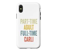 Custodia per iPhone X/XS CARLI Personalized Retro Girls Part-Time CARLI Name