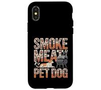 Custodia per iPhone X/XS Carne affumicata per cani, divertente barzelletta alla griglia