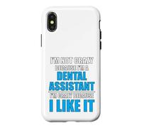 Custodia per iPhone X/XS Carriera dentale Ama il mio lavoro Pazzo assistente dentale