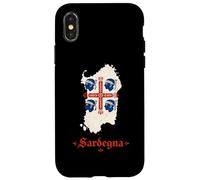 Custodia per iPhone X/XS Cartina della Sardegna Quattro Mori Sardegna Italia Pride Design