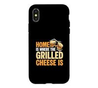 Custodia per iPhone X/XS Casa è dove si trova il formaggio grigliato per i fan dei panini al formaggio
