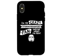 Custodia per iPhone X/XS Casco Stormtrooper Slogan I'm The Crazy Fan