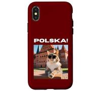 Custodia per iPhone X/XS Cat At The Malbork Castle, Polonia