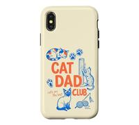 Custodia per iPhone X/XS Cat Dad Club Funny Cat Lover Father's Day