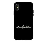 Custodia per iPhone X/XS Cat Love Heartbeat Vita Cuore ECG Pulse