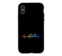 Custodia per iPhone X/XS Cat Love Heartbeat Vita Cuore ECG Pulse