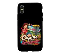 Custodia per iPhone X/XS Catene da golf a disco Are My Love Language Funny Disc Golf Women