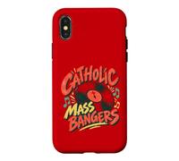 Custodia per iPhone X/XS Catholic Mass Bangers, musica da chiesa in vinile retrò