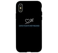 Custodia per iPhone X/XS Cattura voli non sentimenti Viaggio Mood Adventure
