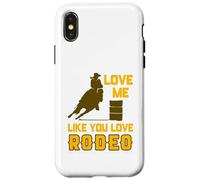 Custodia per iPhone X/XS Cavalcata stile rodeo barrel racing cowgirl fan