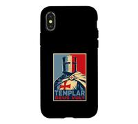 Custodia per iPhone X/XS Cavaliere del Santo Crociato Armatura TEMPLAR DEUS VULT