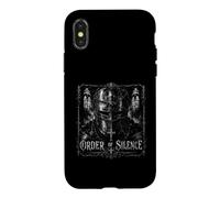 Custodia per iPhone X/XS Cavaliere medievale gotico scuro dell'ordine del silenzio