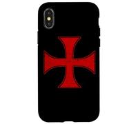 Custodia per iPhone X/XS CAVALIERI TEMPLARI CROCE PATTEE CRUSADER ORDINE DELLA CROCE ROSSA