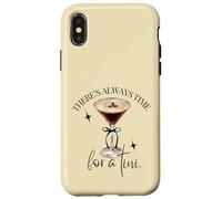 Custodia per iPhone X/XS C'è sempre tempo per un Tini Espresso Martini Time Vintage