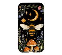 Custodia per iPhone X/XS Celestial Bee Moon Mushroom Cottagecore Botanical