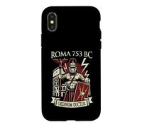 Custodia per iPhone X/XS Centurione Romano con Elmo Mlitare Arte Legioni Roma