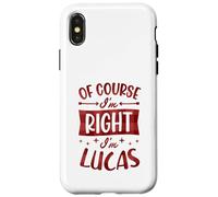 Custodia per iPhone X/XS Certo che ho ragione I'm Lucas Nome personalizzato