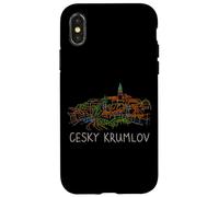 Custodia per iPhone X/XS Cesky Krumlov Repubblica Ceca Viaggio Souvenir Storico Città Regalo