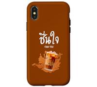Custodia per iPhone X/XS Cha Thai Divertente Thailandia Bere Cibo Latte Tè Boba Amanti