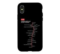 Custodia per iPhone X/XS Changzhou Train Railway - Souvenir Route Map China