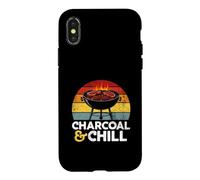 Custodia per iPhone X/XS Charcoal & Chill Summer BBQ Vintage Tramonto Dad Grill Lover