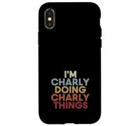 Custodia per iPhone X/XS Charly Name Charly Personalized Name First Given