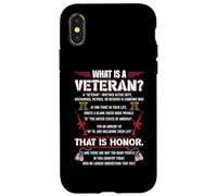 Custodia per iPhone X/XS Che cos'è un veterano che è onore militare veterani patriottici