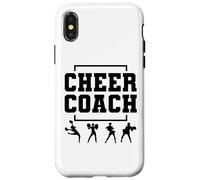 Custodia per iPhone X/XS Cheer Coach Cheerleader Divertente Cheerleader Fan Distressed
