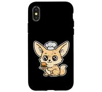 Custodia per iPhone X/XS Chef Fennec Mini Hamburger Kawaii