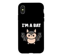 Custodia per iPhone X/XS Child Animals Bats Cute bird minimalist funny i'm a Bat