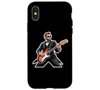 Custodia per iPhone X/XS Chitarra Rockin President American Independence Day USA Cool