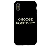 Custodia per iPhone X/XS Choose Positivity Joy and Happiness Motivation Design