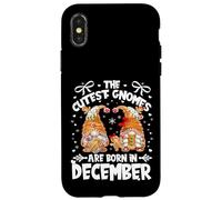 Custodia per iPhone X/XS Christmas Gingerbread Birthday Gnomes Xmas Born In December