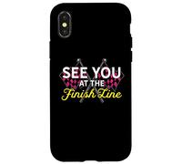 Custodia per iPhone X/XS Ci vediamo al traguardo Bandiera a scacchi