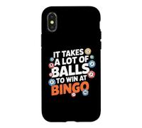 Custodia per iPhone X/XS Ci vogliono molte palline per vincere al bingo Citazione divertente