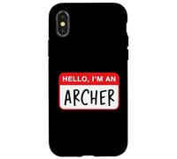 Custodia per iPhone X/XS Ciao, sono un arciere - Divertente