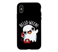 Custodia per iPhone X/XS Ciao tra divertente fantasma gioco di parole
