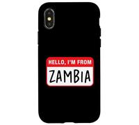 Custodia per iPhone X/XS Ciao, vengo dallo Zambia