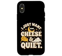 Custodia per iPhone X/XS Cielo notturno Voglio solo un po 'di formaggio e tranquillo