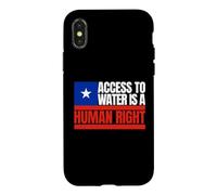 Custodia per iPhone X/XS Cile, L'accesso all'acqua è un diritto umano, bandiera del Cile