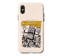 Custodia per iPhone X/XS Cioccolato e caos Kaiju Mostro Divertente Retro Choco Cartoon