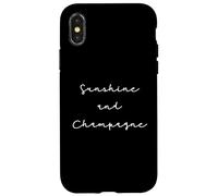 Custodia per iPhone X/XS Citation Champagne Humour Sunshine and Champagne