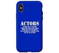 Custodia per iPhone X/XS Citazione della passione per la vita degli attori sognano