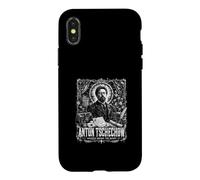 Custodia per iPhone X/XS Citazione di Anton Cechov Il silenzio spezza il cuore