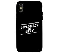 Custodia per iPhone X/XS Citazione di I Hate War Dire no alla guerra contro la guerra La diplomazia è sexy