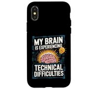 Custodia per iPhone X/XS Citazione divertente del paziente con malattia di Parkinson Il mio cervello