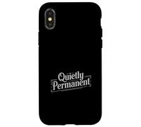 Custodia per iPhone X/XS Citazione esistenziale introversa silenziosamente permanente