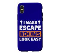 Custodia per iPhone X/XS Citazione Exit Room I Make Escape Rooms Look Easy Group Game