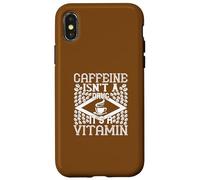 Custodia per iPhone X/XS Citazione umoristica per gli amanti del caffè della caffeina non della droga